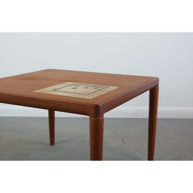 Mid-Century Modern Teak End Table/Side Table with Tile Inlay by HW Klein for Bramin For Sale - Image 3 of 6