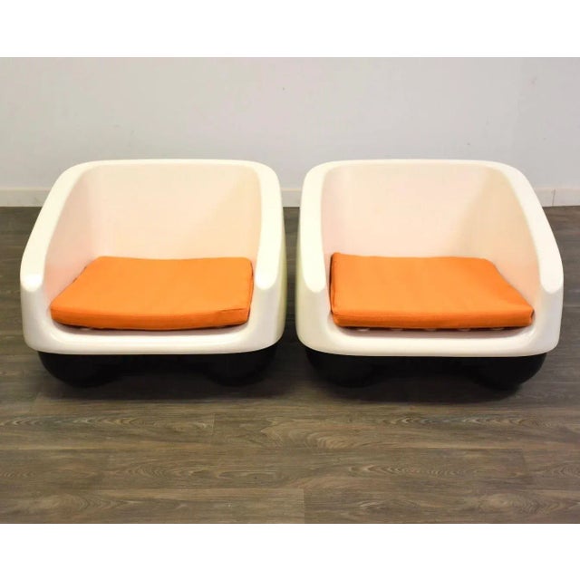 Mid-Century Modern Jonathan Depas & Paolo Lomazzi for Ampaglas Chairs - a Pair For Sale - Image 3 of 8