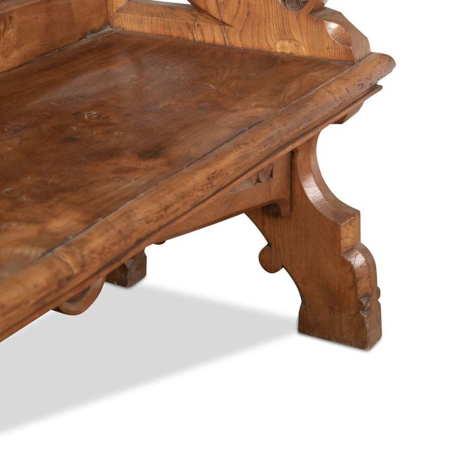 Antique House Elm Bench, 1860 For Sale - Image 14 of 18