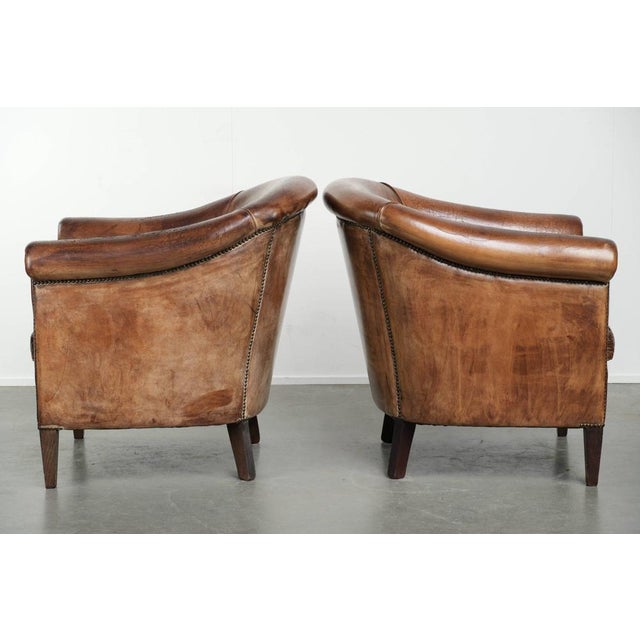 Vintage Sheepskin Club Armchairs, Set of 2 For Sale - Image 4 of 15