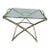 Mid 20th Century Mid Century Modern X-Base Side Table with Glass Top For Sale