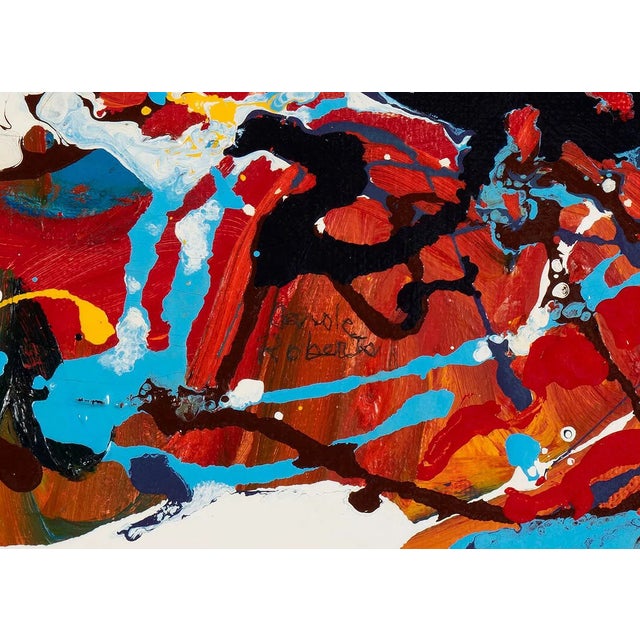 Mid 20th Century Abstract Mid-Century Modern Splatter Painting For Sale - Image 4 of 7