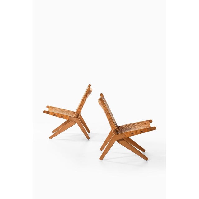 This very rare pair of easy chairs, designed by preben thorsen and produced by morten olsen & son in denmark in 1957,...