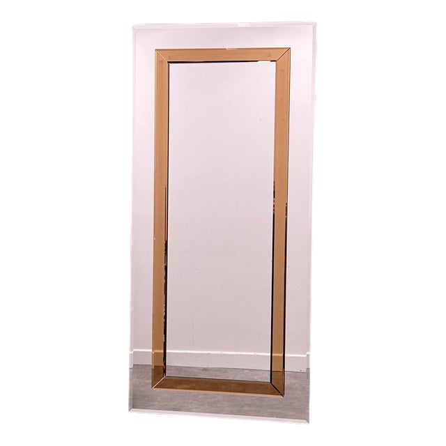 Large German Beveled Mirror with Bronze-Tinted Border from Schöninger, 1980s For Sale