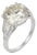 Mid Century Gia 6.29 Carat Diamond Platinum Engagement Ring, Size 7.25 For Sale