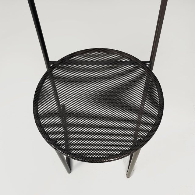 Italian Modern Black Metal Chairs by Emilio Nanni for Fly Line, 1980s, Set of 4 For Sale - Image 15 of 18