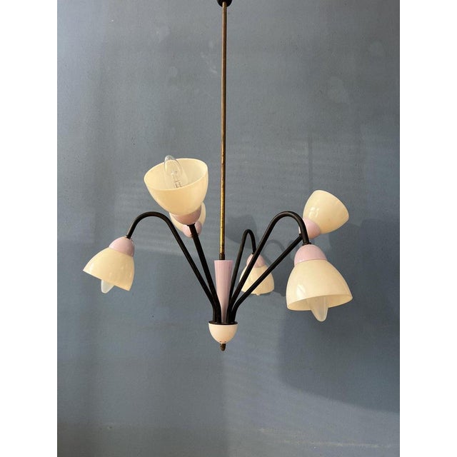 Mid-Century Lilac Spider Lamp, 1950s For Sale - Image 6 of 11