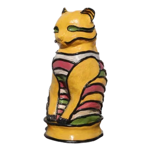 1988 French Studio Pottery Life-Size Cat