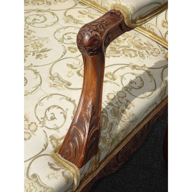 Vintage French Provincial Side Chair ~ Highly Carved Frame For Sale - Image 9 of 12