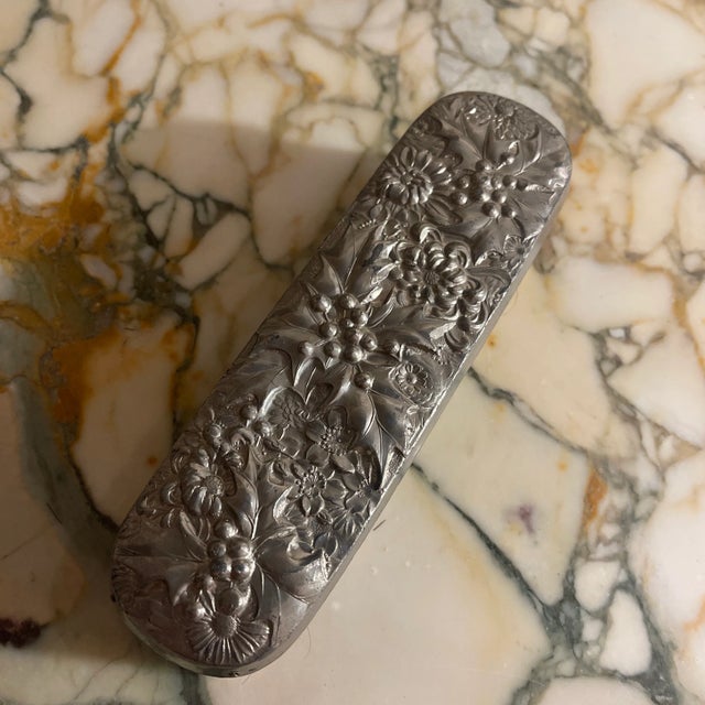 Mid 19th Century Silver Plated Ornate Clothing Brush For Sale - Image 5 of 5