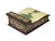 Abstract Distressed Leopard Print Pattern Green Plant Wood Lid Box For Sale - Image 3 of 7