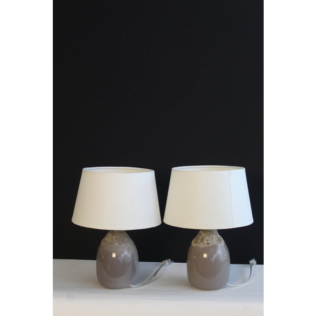 Ceramic Mid 20th Century Petite Lee Rosen Style Lamps - a Pair For Sale - Image 7 of 11