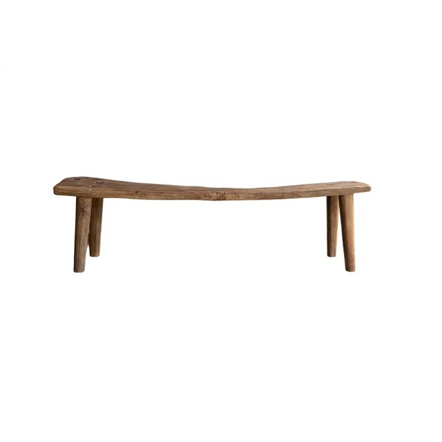Modern Organic Sculptural Teak Wood Bench For Sale - Image 6 of 10