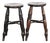 Antique English Windsor Stools, 1700s, Set of 2 For Sale