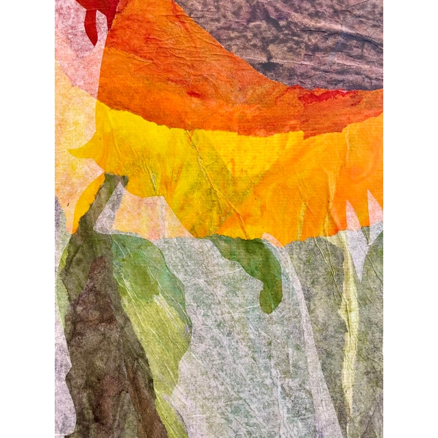 Maria Donata Papadia, Sun, Mixed Media Paper Collage For Sale - Image 6 of 12