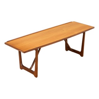 1960s Teak Danish Modern Coffee Table For Sale