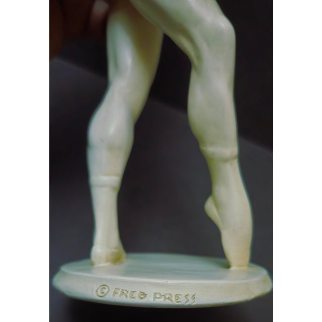 1940s Signed Fred Press Figurines of Ballet Dancers - A Pair For Sale - Image 14 of 15