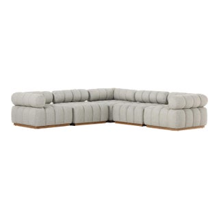 Four Hands Roma Outdoor 5 Piece Sectional, Faye Ash For Sale