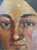 Beautiful antique original oil portrait. The painting has been mounted on board. It definitely will need to be restored.