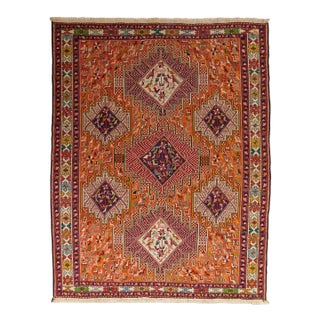 Vintage Persian Flatwoven Sumac Rug For Sale