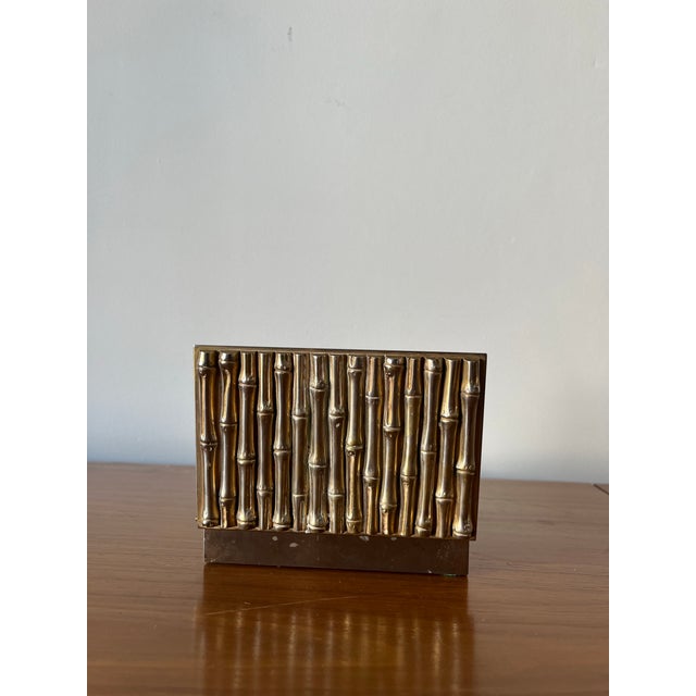 Maison Baguès Petite Plated Faux Bamboo Container Baguès, France, 1960s For Sale - Image 4 of 12