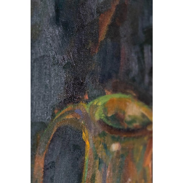 1990s Vintage Still Life Oil Painting by Unknown Artist For Sale - Image 9 of 10