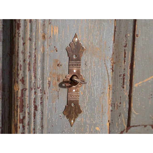 Rustic Rustic Painted Wooden Wardrobe For Sale - Image 3 of 14
