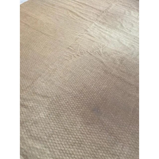 Vintage Indian Modern Khaki Color Flat Rug For Sale - Image 14 of 18