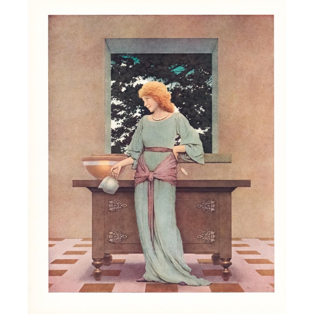 Original lithograph (offset) by Maxfield Parrish from "Knave of Hearts" published in 1925 by Charles Scribner's Sons. This...