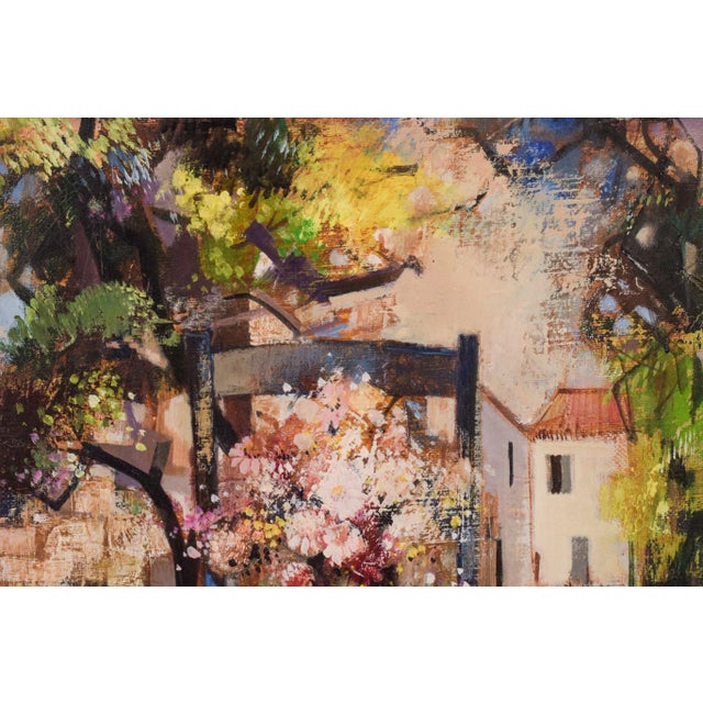 Robert Vernet-Bonfort, Surreal Garden, 20th-Century, Oil on Canvas, Framed For Sale - Image 6 of 13