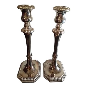 Vintage 1970s Silverplated Candlesticks - Set of 2