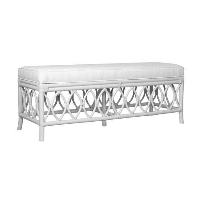Not Yet Made - Made To Order Lillian Bench - White For Sale - Image 5 of 8