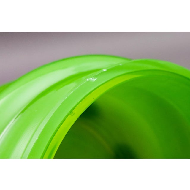 Mid 20th Century Shafaq Malik B.A.G. Czech Borovier & Toso Green Art Glass Pear Candy Jar For Sale - Image 10 of 12