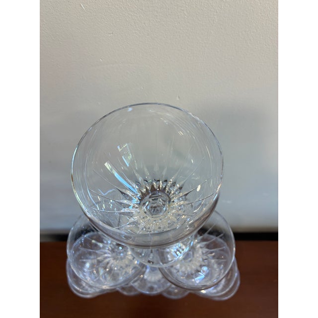 Mid-Century Modern Vintage Josair Germany Crystal Water Glasses -Set of 10 For Sale - Image 3 of 10