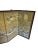 Wood Vintage Hand Painted Asian 4-Panel Silk Screen Byobu For Sale - Image 7 of 10
