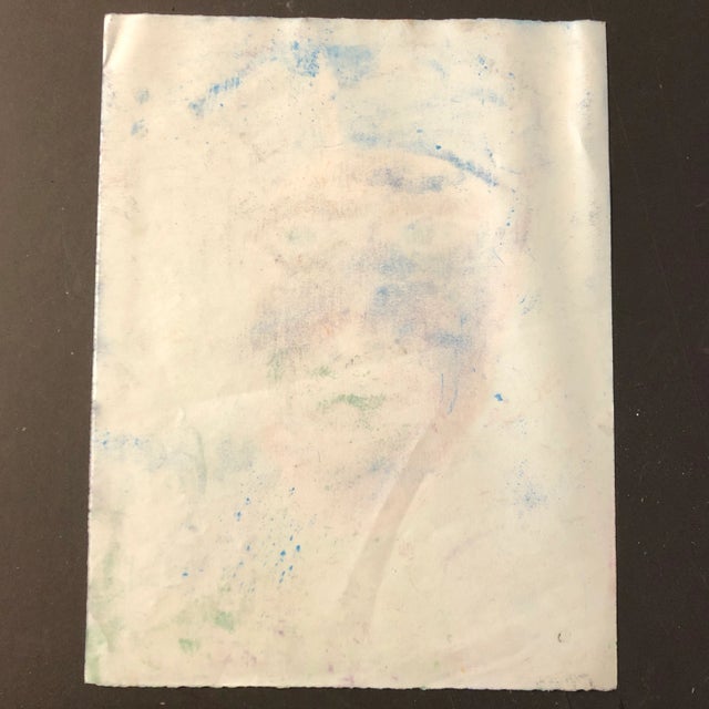 1960s Original Robert Cooke Abstract Pastel Portrait 1960’s “Rose” For Sale - Image 5 of 6