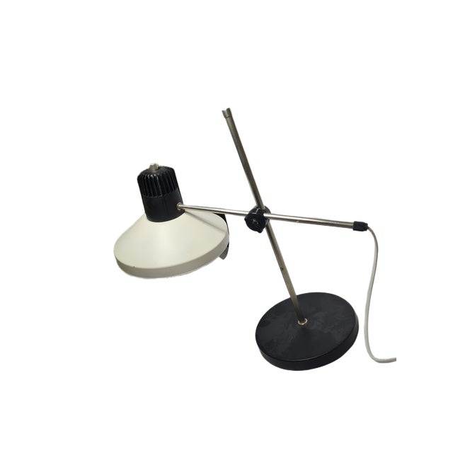 Metal Vintage Polish Bedside Lamp in Glass and Metal, 1980s For Sale - Image 7 of 9