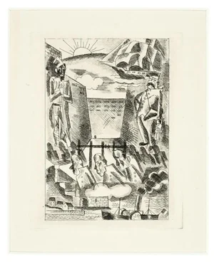 Landscape - Original Etching by Marcel Stobbaert - 1930 1930
