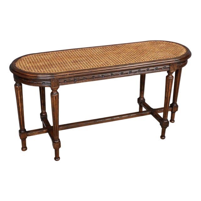 Louis XVI Style Walnut Piano Bench For Sale