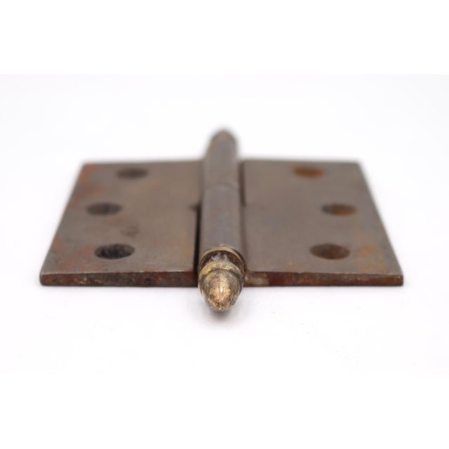 Traditional Antique 3.5 X 3.5 In. Cast Iron Right Acorn Tip Lift Off Door Hinge For Sale - Image 3 of 4