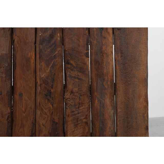 17th Century French Art Populaire Chestnut Cabinet with Gabled Top For Sale - Image 15 of 16