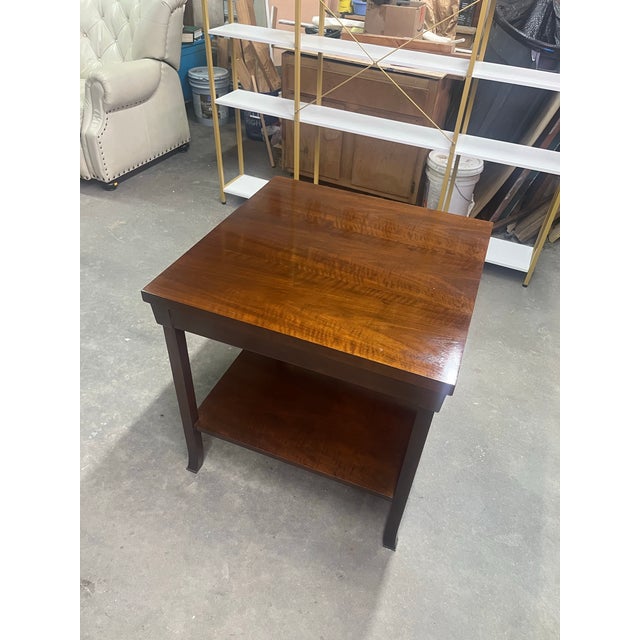 Wood Baker Furniture Bill Sofield Two-Tiered Accent Table For Sale - Image 7 of 12