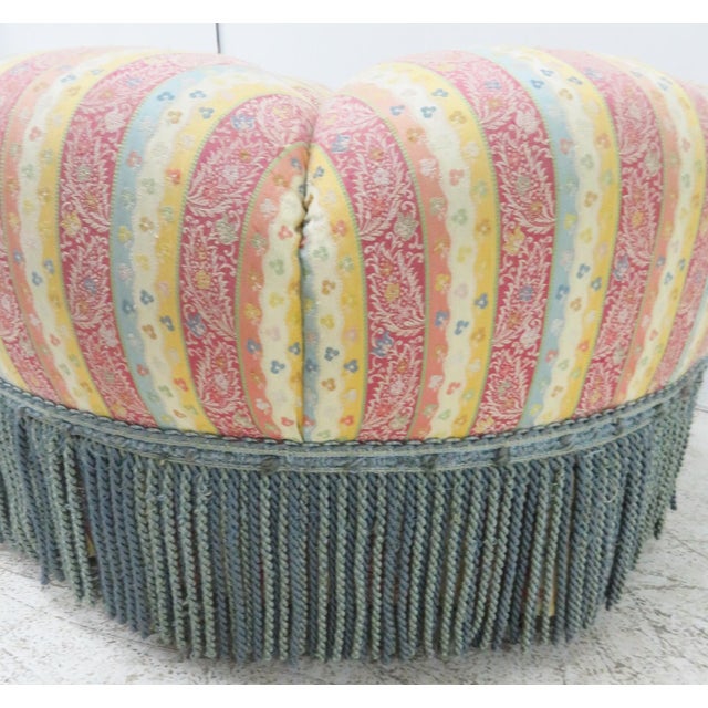 Round Tufted &Tassel Ottoman Chairish
