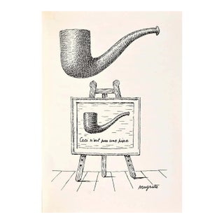 1966 Rene Magritte Lithograph 7 Ceci N'est Pas Une Pipe Aube a l'Antipode For Sale
