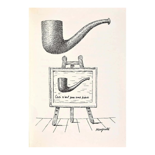 1966 Rene Magritte Lithograph 7 Ceci N'est Pas Une Pipe Aube a l'Antipode For Sale