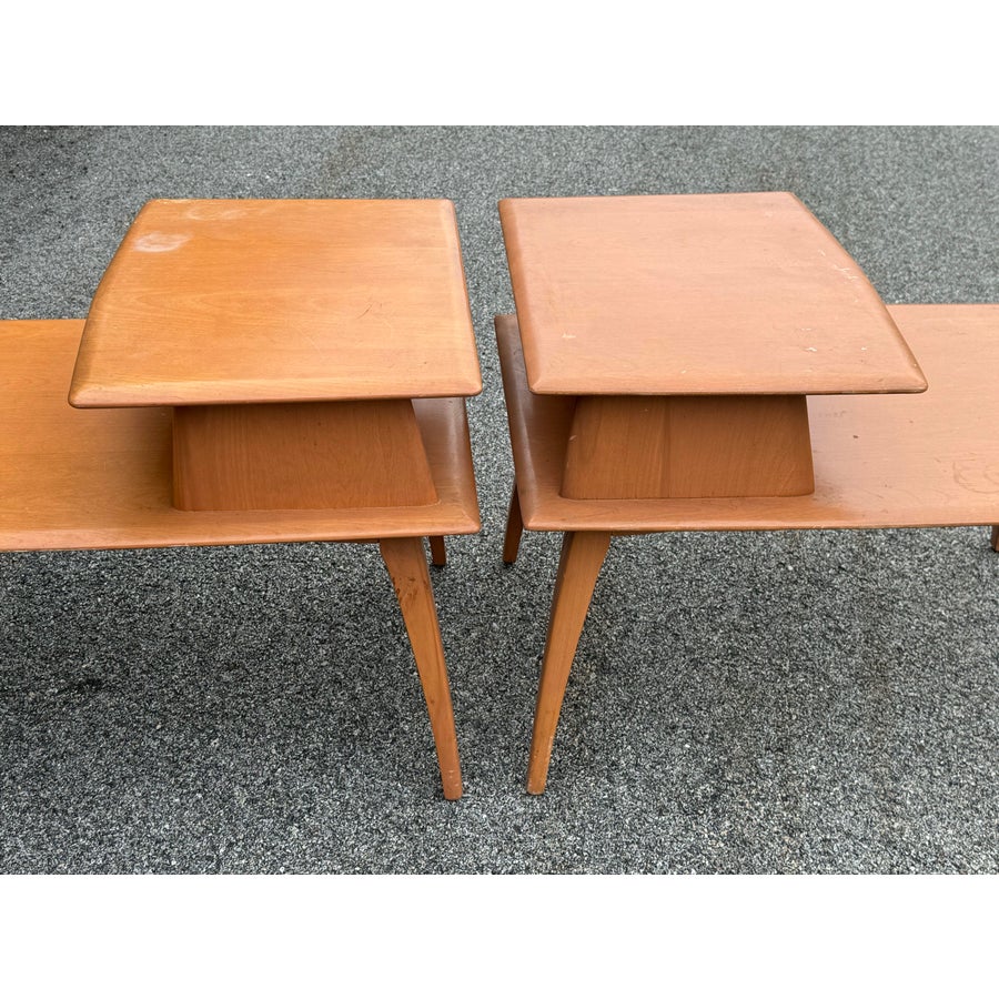 １*s様 ★US Vintage 50s Step Table Maple Mid Century Step End Table / Side Table (SET-12) | eBay