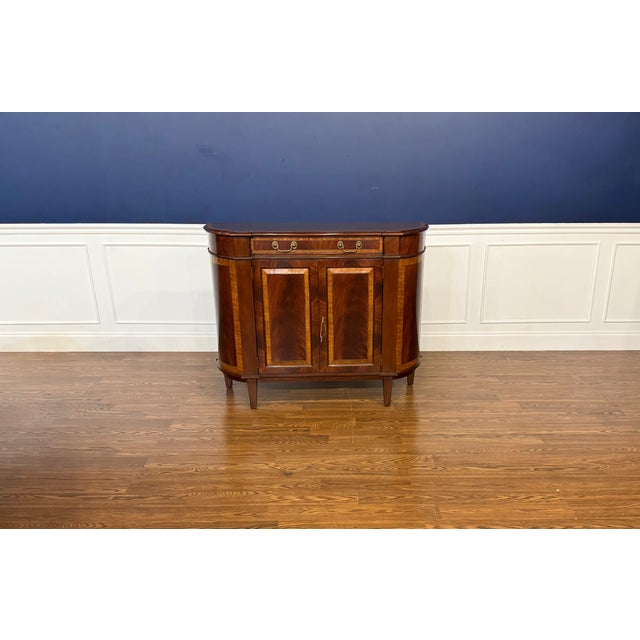 2020s Hepplewhite Mahogany Console Cabinet by Leighton Hall - Showroom Sample For Sale - Image 5 of 8