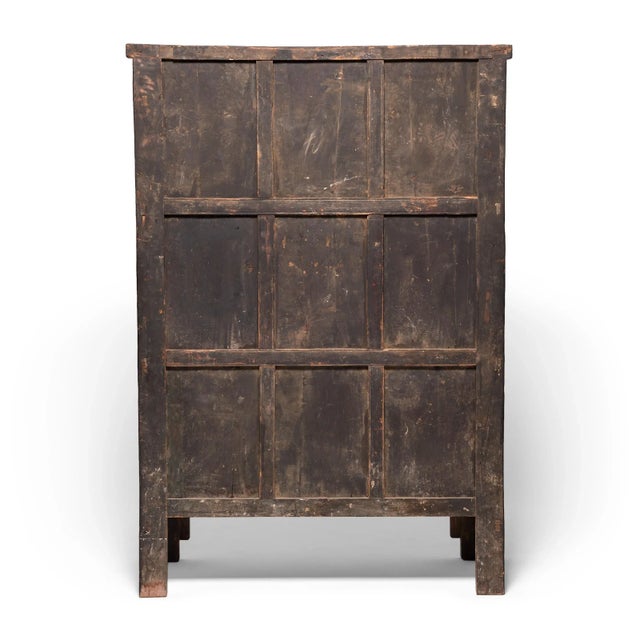 Pair of Chinese Red Lacquer Cabinets With Birds in Flight, C. 1850 For Sale - Image 14 of 14