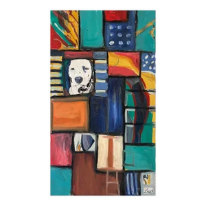 1990 Matthew Izzo Oil Painting on Canvas