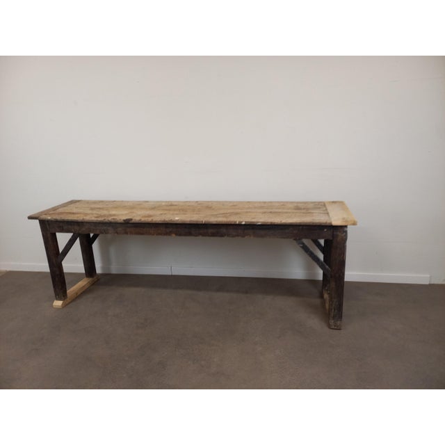 Rustic Farmhouse Table in Fir For Sale - Image 3 of 18